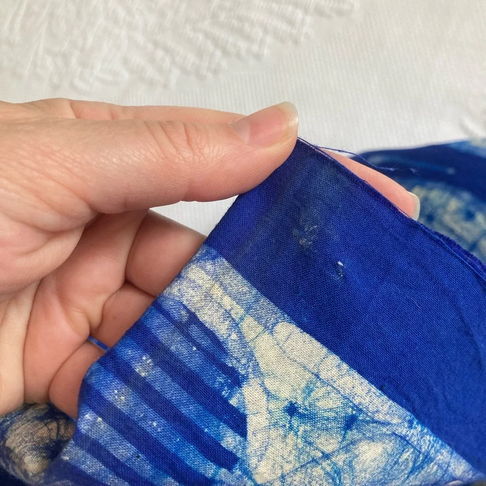 African wax print handmade batik fabric wall hangings lot of 3 - 33” x 45” - Picture 6 of 14